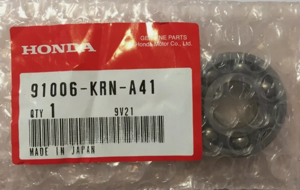 COJINETE DE TRANSMISIÓN HONDA NUEVO OEM 91006-KRN-A41 Foto 1 de 4