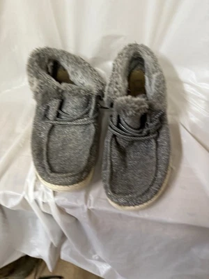 Botín de piel Hey Dude Britt Boho sin cordones plegable niños talla 2,5/3 Foto 1 de 4