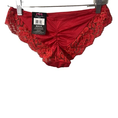Calcinha biquíni de renda Maidenform nova com etiquetas maricas tanga roupa íntima feminina tamanho médio vermelho - Imagem 1 de 4