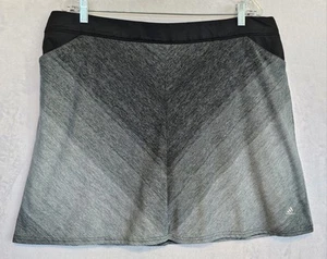Adidas XL Gray Geographic Ombre Athletic Golf Tennis Skort Skirt Shorts Stretch - Picture 1 of 11