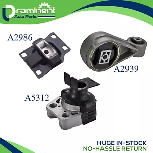 3PC Engine Motor & Transmission Mount for 2005-2007 Ford Focus l4 2.0L 2.3L AUTO - Picture 1 of 8