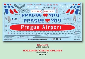AIRBUS A320 CZECH AIRLINES ""PRAGUE LOVES YOU"" MKGS #14475 1/144 SET DECALCOMANIA BOA - Foto 1 di 1