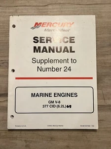 MerCruiser service manual supplement to number 24 GM V8 377 CID 6.2 liter - Bild 1 von 3