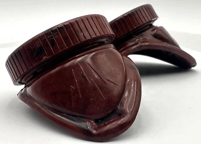 Gafas de seguridad vintage para soldar Steampunk marrón remolino plástico Foto 1 de 4