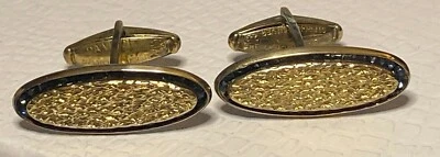 Gemelos para hombre oro plata esterlina zafiro azul vidrio detalles firmados por DaVinci Foto 1 de 4