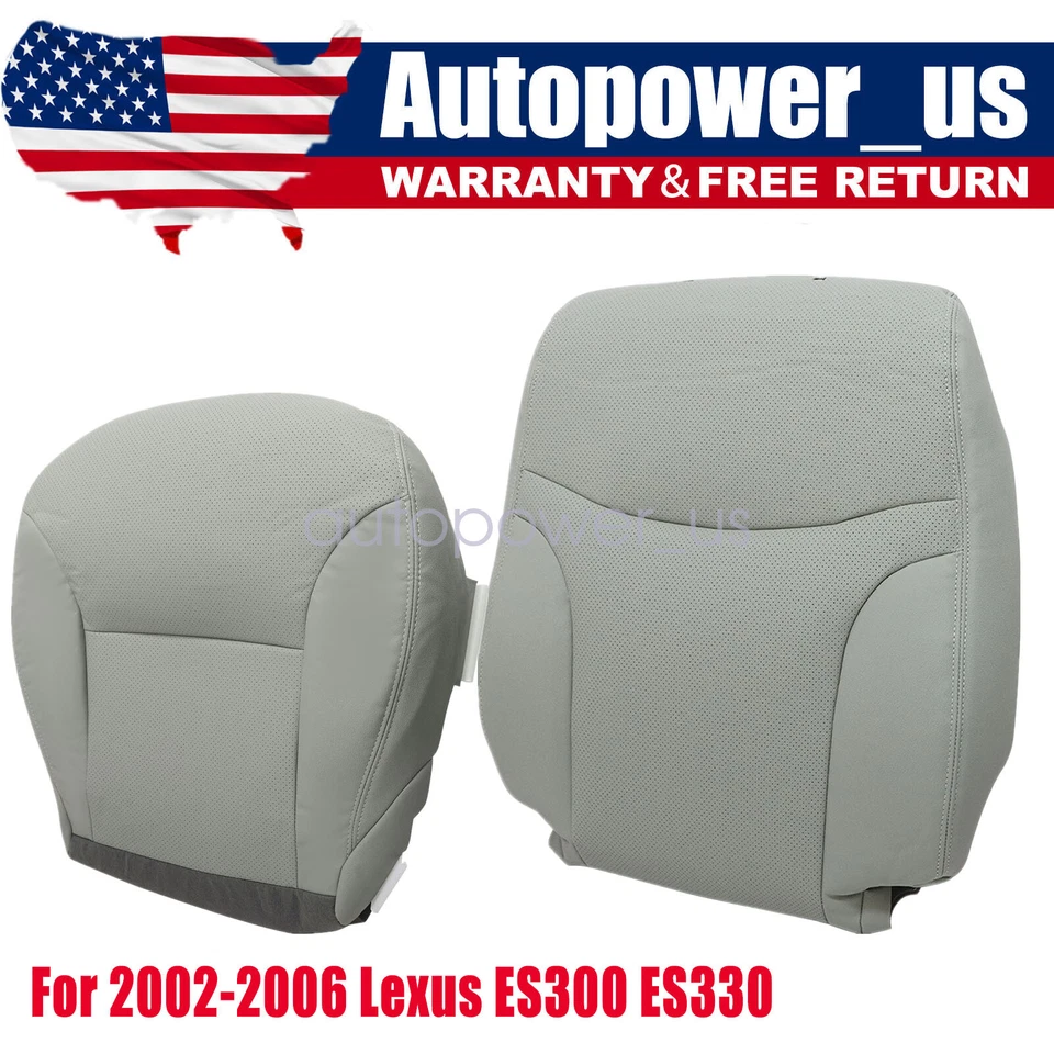 2002-2006 For Lexus ES300 ES330 Front Driver Bottom-Top Leather Seat Cover Gray Foto 1 de 4