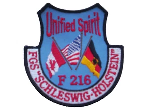 Aufnäher Fregatte Schleswig Holstein F216  Unified Spirit    ca10x10m - Picture 1 of 1