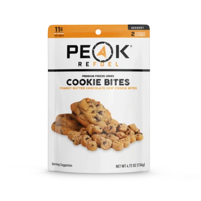 Peak Refuel Chocolate Chip Peanut Butter Cookie Dough Bite Meals Pouch Camp MRE