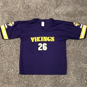 Vintage Franklin Minnesota Vikings #26 Youth Medium Jersey NFL Football T-Shirt