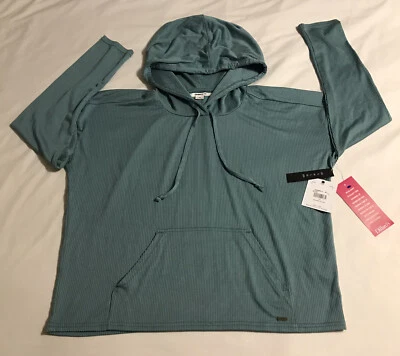 O'Neill Hoodie Womens Extra Small Green Ripped Long Sleeves Pockets - Image 1 of 4