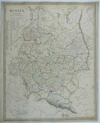 Mapa antiguo de Rusia por SUDK 1840 Foto 1 de 4