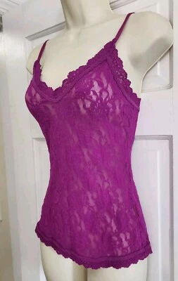 Y2K 2000s Emo Scene Lace Cami Top Sz S/M - Image 1 of 4