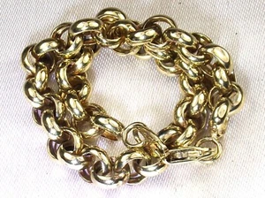 EternaGold 14k Yellow Gold .585 Rolo Round Link Chain 8" Fine Bracelet - Picture 1 of 8