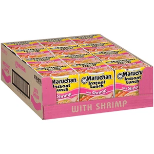 Maruchan Instant Lunch Shrimp Flavor Ramen Noodle 2.25 Oz, Pack of 12