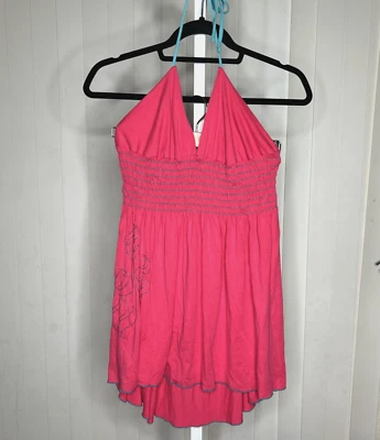 Rocawear Babydoll Top Y2K Pink Smocked Open Back Size L - Image 1 of 4