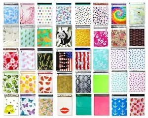 (20-200Pack) 10" x 13" Designer Prints FLAT POLY Mailers Business Ship Envelopes - Picture 1 of 354