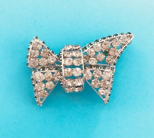 Fred A. Block signed rhinestone bow costume brooch 30s – 50s vintage - Picture 1 of 10