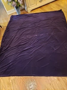 Pottery Barn Plum Velvet King Duvet Cover 2 King Shams 100% Cotton Button Close - Picture 1 of 9