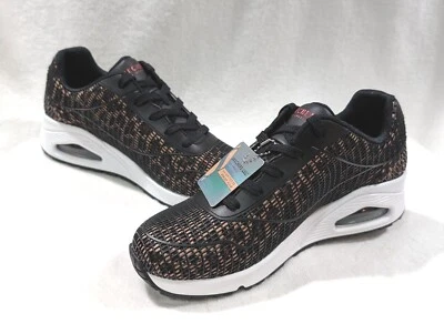 Zapatillas para mujer Skechers Street Uno Wild N Free negras/leopardo - tallas excelentes nuevas con caja Foto 1 de 4
