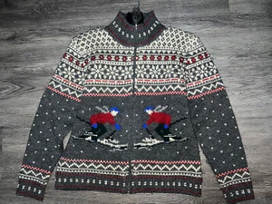 Vintage RAR Lauren Ralph Lauren Damen Ski Strick Pullover Kammgarn Wolle Größe M - Bild 1 von 6