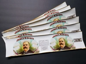 X50 WHOLESALE CIGAR CAN LABEL C1900 JAMES SCOTT PUBLISHER CHICAGO NEWSPAPER  - Picture 1 of 9