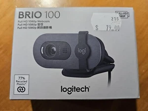 Logitech BRIO 100 Full HD 1080p webcam + built-in mic NEW in Box RRP $79 - Picture 1 of 2