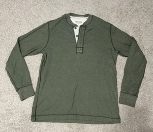 Suéter Eddie Bauer Para Hombre Alto XL Verde Estilo Henley 100% Algodón Forrado Informal - Imagen 1 de 10