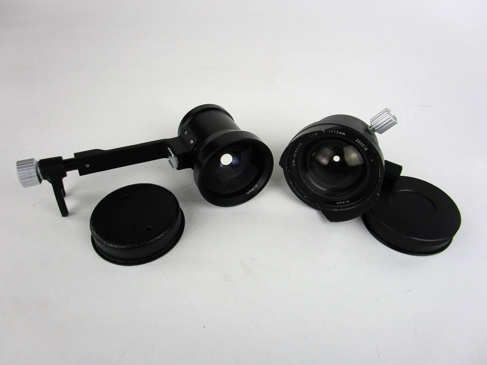 Lente gran angular ojo de pez Nikon UW Nikkor 15 mm f/2,8 con visor Nikonos 15 Foto 1 de 4