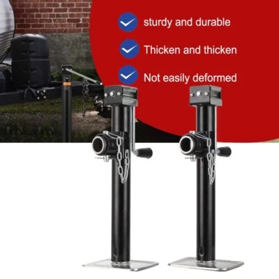2x Ausdrehstütze klappbar 800kg Abstellstütze 53-90cm Stützfuß Anhänger &Kurbel - Bild 1 von 4