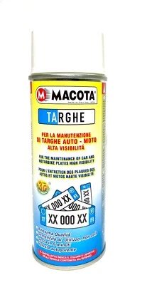 MACOTA|MACOTA MACOTA Vernice Spray Bianco Per Manutenzione Targhe Auto Moto Caravan