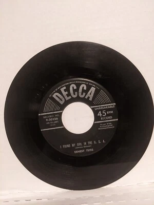 45 ~Ernest Tubb: "Geisha Girl / I Found My Girl In The USA" DECCA 1957 (G) - Image 1 of 4