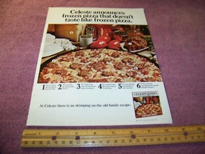 Celeste Pizza Original Print Ad from Magazine Vintage 1970 - Picture 1 of 2