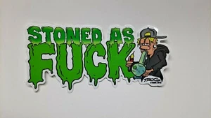Pegatina TROG Stoned as F**k 19,5 cm x 9 cm - Imagen 1 de 1