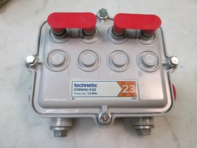 NEW Technetix OTRWXU-4-23 4 Way Regal Wide Body Outdoor RF Tap 1.2GHz 23db new - Image 1 of 4