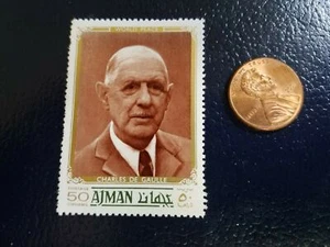 Charles de Gaulle President of France World Peace United Arab Emirates Stamp - Picture 1 of 1