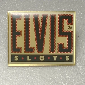 Elvis Slots Pin Casino Gambling Marquee Tie Lapel Pinback Presley Promotional - Picture 1 of 8