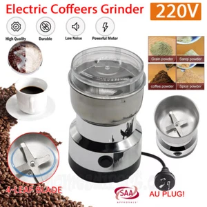 Electric Coffee Grinder Grinding Milling Bean Nut Spice Matte Blender 220V AU - Picture 1 of 12