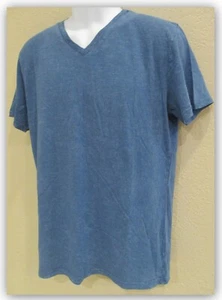 Men's V-Neck Tee shirt FADED ROYAL BLUE short sleeve Standard Fit 100% Cotton - Picture 1 of 4