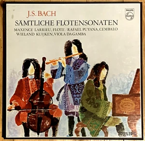 Bach Complete Flute Sonatas MAXENCE LARRIEU Philips 2 LP Box S-C 71 AX 203 NM - Picture 1 of 4