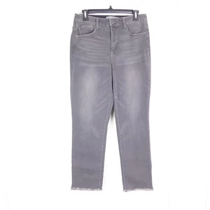 Jeans donna Wit and Wisdom taglia 8 vita alta gamba dritta orlo grezzo elasticizzato casual - Foto 1 di 12