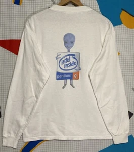 Camiseta De Colección Intel Inside Mediana Pentium 4 Alien Microsoft Windows Tech Y2K - Imagen 1 de 13