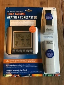 NEW 3 Day Talking Weather Forecast Station Wireless La Crosse WA-1030 - Picture 1 of 2