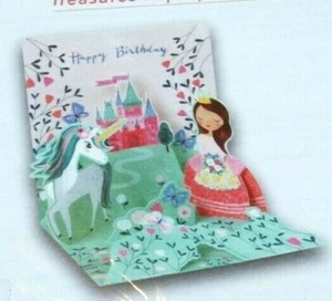 NEW Treasures Up with Paper Pop-Up Pop Up Greeting Card Birthday Princess Castle - Picture 1 of 3