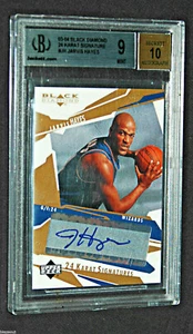 Jarvis Hayes Basketball 2003-04 Black Diamond 24 Karat Signatures  9 MINT Signed - Picture 1 of 2