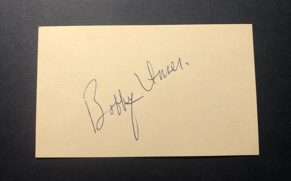 Bobby Unser—Driver—NASCAR Racing-Signed 3X5 Index Card - Image 1 of 1