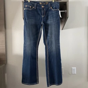 SEVEN Denim Jeans Damen 32 (32x32) Boot Cut Medium Wash Seven bestickt - Bild 1 von 14
