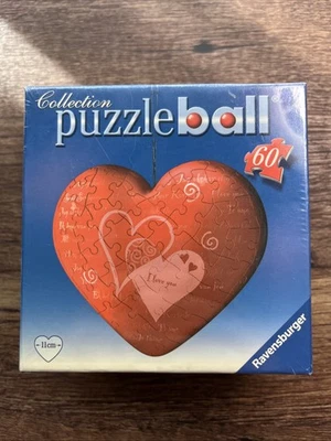 SELLADO Ravensburger 60 Piezas Puzzleball Puzzle Corazón 2008 Valentine I Love You Foto 1 de 4