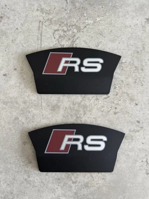 AUDI RS4 RS5 RS6 RS7 REAR BRAKE PAD CALIPER COVERS IN Black RS NEW 💙🆕 - Image 1 of 4