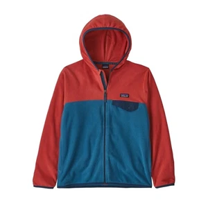 Chaqueta polar con capucha azul rojo 65465 WASR Patagonia MicroD SnapT XL para niños envío gratuito - Imagen 1 de 12