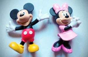 Disney Mickey and Minnie Mouse 2.5" Figures Cake Toppers - Picture 1 of 2